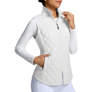 image:imagebaleaf Womens Puffer Vest Lightweight Winter Warm Water ResistantStar White