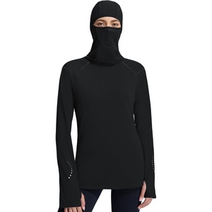 image:imagebaleaf Womens Thermal Long Sleeve Base Layer Hoodie ShirtBlack