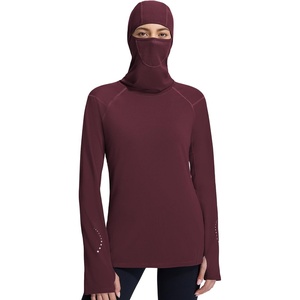image:imagebaleaf Womens Thermal Long Sleeve Base Layer Hoodie ShirtWine Red