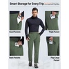 image:imagebaleaf Mens Fleece Lined Winter Hiking Pants Water ResistantArmy Green
