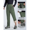 image:imagebaleaf Mens Fleece Lined Winter Hiking Pants Water ResistantArmy Green