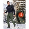 image:imagebaleaf Mens Fleece Lined Winter Hiking Pants Water ResistantArmy Green