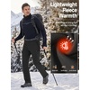 image:imagebaleaf Mens Fleece Lined Winter Hiking Pants Water ResistantBlack