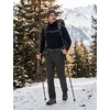 image:imagebaleaf Mens Fleece Lined Winter Hiking Pants Water ResistantBlack