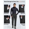 image:imagebaleaf Mens Fleece Lined Winter Hiking Pants Water ResistantBlack
