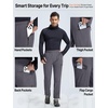 image:imagebaleaf Mens Fleece Lined Winter Hiking Pants Water ResistantDark Gray