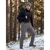 image:imagebaleaf Mens Fleece Lined Winter Hiking Pants Water ResistantDark Gray
