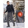 image:imagebaleaf Mens Fleece Lined Winter Hiking Pants Water ResistantDark Gray
