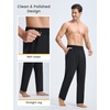 image:imagebaleaf Mens Sweatpants Dress Sweat Pants with Zipper Pocket Yoga CasualBlack