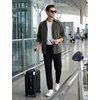 image:imagebaleaf Mens Sweatpants Dress Sweat Pants with Zipper Pocket Yoga CasualBlack