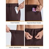 image:imagebaleaf Mens Sweatpants Dress Sweat Pants with Zipper Pocket Yoga CasualDark Brown