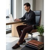 image:imagebaleaf Mens Sweatpants Dress Sweat Pants with Zipper Pocket Yoga CasualDark Brown