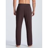 image:imagebaleaf Mens Sweatpants Dress Sweat Pants with Zipper Pocket Yoga CasualDark Brown