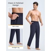 image:imagebaleaf Mens Sweatpants Dress Sweat Pants with Zipper Pocket Yoga CasualNavy Blue