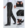 image:imagebaleaf Mens Winter Cycling Pant Water Resistant Fleece Windproof ThermalBlack White