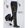image:imagebaleaf Mens Winter Cycling Pant Water Resistant Fleece Windproof ThermalBlack White