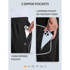 image:imagebaleaf Mens Winter Cycling Pant Water Resistant Fleece Windproof ThermalBlack White