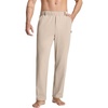 image:imagebaleaf Mens Sweatpants Dress Sweat Pants with Zipper Pocket Yoga CasualPale Khaki
