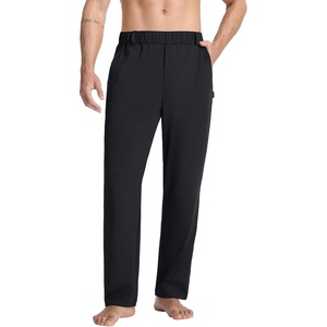 image:imagebaleaf Mens Sweatpants Dress Sweat Pants with Zipper Pocket Yoga CasualBlack