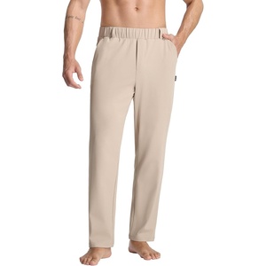 image:imagebaleaf Mens Sweatpants Dress Sweat Pants with Zipper Pocket Yoga CasualPale Khaki