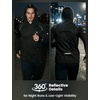 image:imagebaleaf Mens Fleece Running Hoodie Thermal Lightweight Hooded SweatshirtsBlack