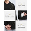 image:imagebaleaf Mens Fleece Running Hoodie Thermal Lightweight Hooded SweatshirtsBlack
