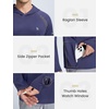 image:imagebaleaf Mens Fleece Running Hoodie Thermal Lightweight Hooded SweatshirtsNavy Blue