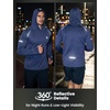 image:imagebaleaf Mens Fleece Running Hoodie Thermal Lightweight Hooded SweatshirtsNavy Blue