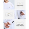 image:imagebaleaf Mens Fleece Running Hoodie Thermal Lightweight Hooded SweatshirtsWhite