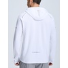 image:imagebaleaf Mens Fleece Running Hoodie Thermal Lightweight Hooded SweatshirtsWhite