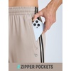 image:imagebaleaf Mens Track Pants Lightweight Athletic SweatpantsKhakiblack