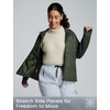 image:imagebaleaf Womens Plus Size Puffer Jacket Quilted with HoodArmy Green