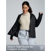 image:imagebaleaf Womens Plus Size Puffer Jacket Quilted with HoodBlack