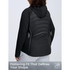 image:imagebaleaf Womens Plus Size Puffer Jacket Quilted with HoodBlack