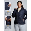 image:imagebaleaf Womens Plus Size Puffer Jacket Quilted with HoodNavy Blue