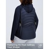 image:imagebaleaf Womens Plus Size Puffer Jacket Quilted with HoodNavy Blue
