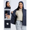 image:imagebaleaf Womens Plus Size Puffer Jacket Quilted with HoodNavy Blue