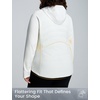 image:imagebaleaf Womens Plus Size Puffer Jacket Quilted with HoodWhite