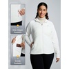image:imagebaleaf Womens Plus Size Puffer Jacket Quilted with HoodWhite