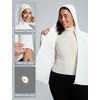 image:imagebaleaf Womens Plus Size Puffer Jacket Quilted with HoodWhite