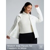 image:imagebaleaf Womens Plus Size Puffer Jacket Quilted with HoodWhite