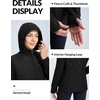 image:imagebaleaf Womens Quilted Jacket Lightweight for Winter RunningBlack