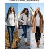image:imagebaleaf Womens Quilted Jacket Lightweight for Winter RunningStar White