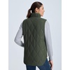 image:imagebaleaf Womens Reversible Quilted Puffer Vest Fleece LinedArmy Green