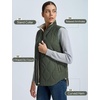image:imagebaleaf Womens Reversible Quilted Puffer Vest Fleece LinedArmy Green