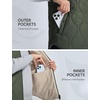 image:imagebaleaf Womens Reversible Quilted Puffer Vest Fleece LinedArmy Green