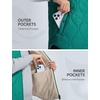 image:imagebaleaf Womens Reversible Quilted Puffer Vest Fleece LinedGreen