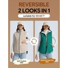 image:imagebaleaf Womens Reversible Quilted Puffer Vest Fleece LinedGreen
