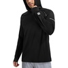 image:imagebaleaf Mens Fleece Running Hoodie Thermal Lightweight Hooded SweatshirtsBlack