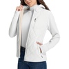 image:imagebaleaf Womens Quilted Jacket Lightweight for Winter RunningStar White